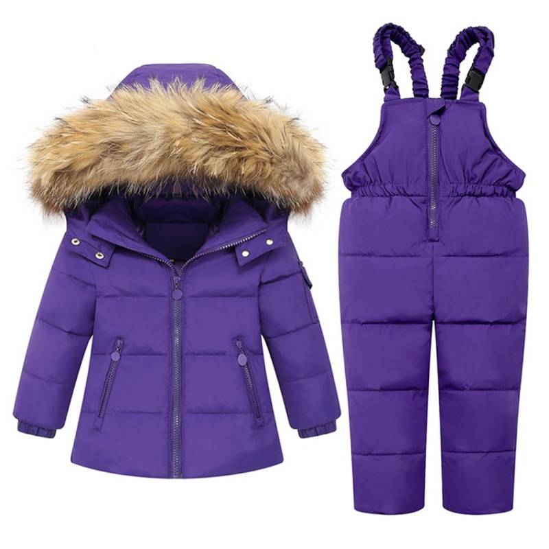 Kinder Winter Warm Schneeanzug Hose + Warme Jacke 2 Stück Set 120 von Joom DACH