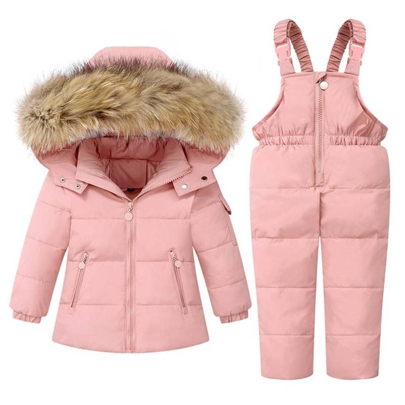 Kinder Winter Warm Schneeanzug Hose + Warme Jacke 2 Stück Set 90 von Joom DACH