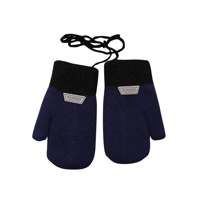 Kinder-Winterhandschuhe für Kleinkinder, Mädchen und Jungen, Touchscreen-Strickhandschuhe mit warmem Stretch für kaltes Wetter 3 dunkelblau von Joom DACH