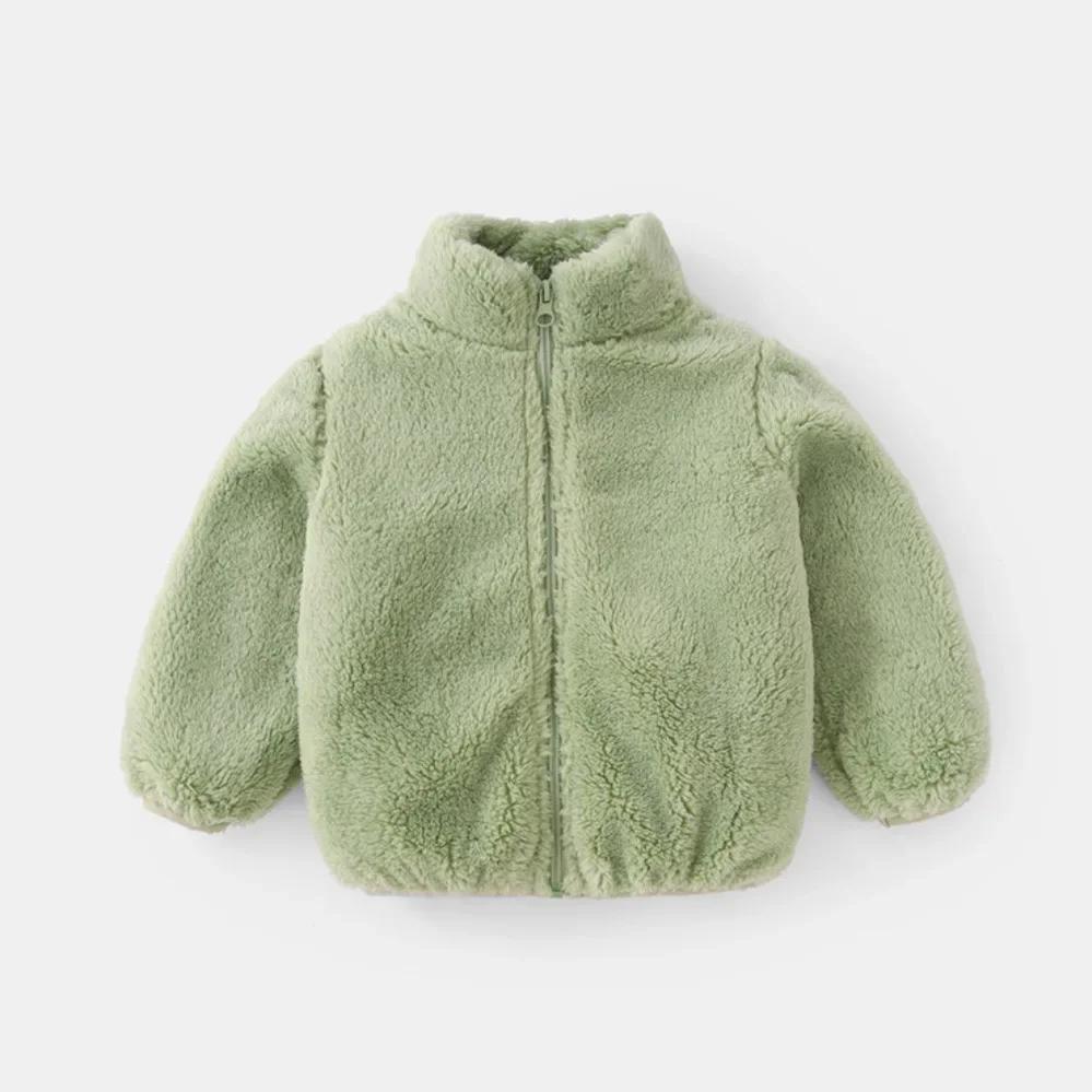 Kinder Wintermäntel Kinder Oberbekleidung Junge Warme Fleecejacke Baby Mädchen Jacken für Herbst Frühling Kinderkleidung 90cm von Joom DACH