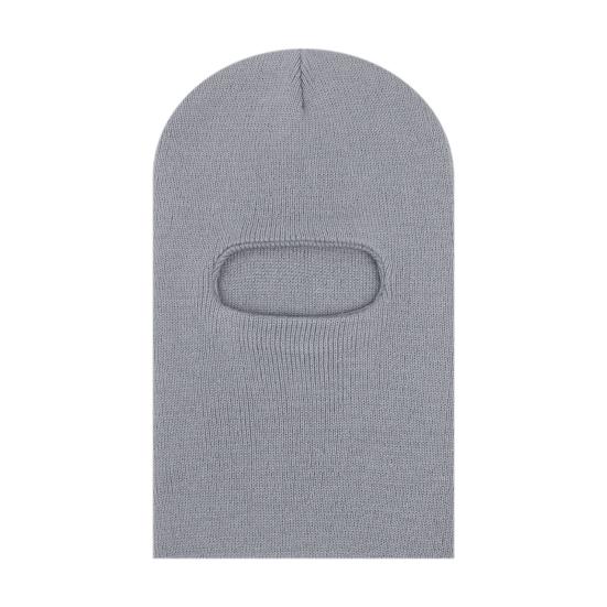 Kinder Wintermütze mit integriertem Schal Garn Strickmütze Ohrenschutz Solide licht grau von Joom DACH