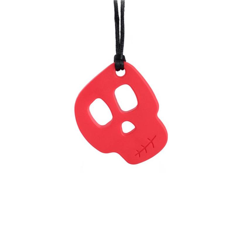 Kinder Zahnen Anti Autismus ADHS Beißen Sensorischen Kauen Beißring Halskette Zahnen Spielzeug Chewy Halskette style1 red von Joom DACH