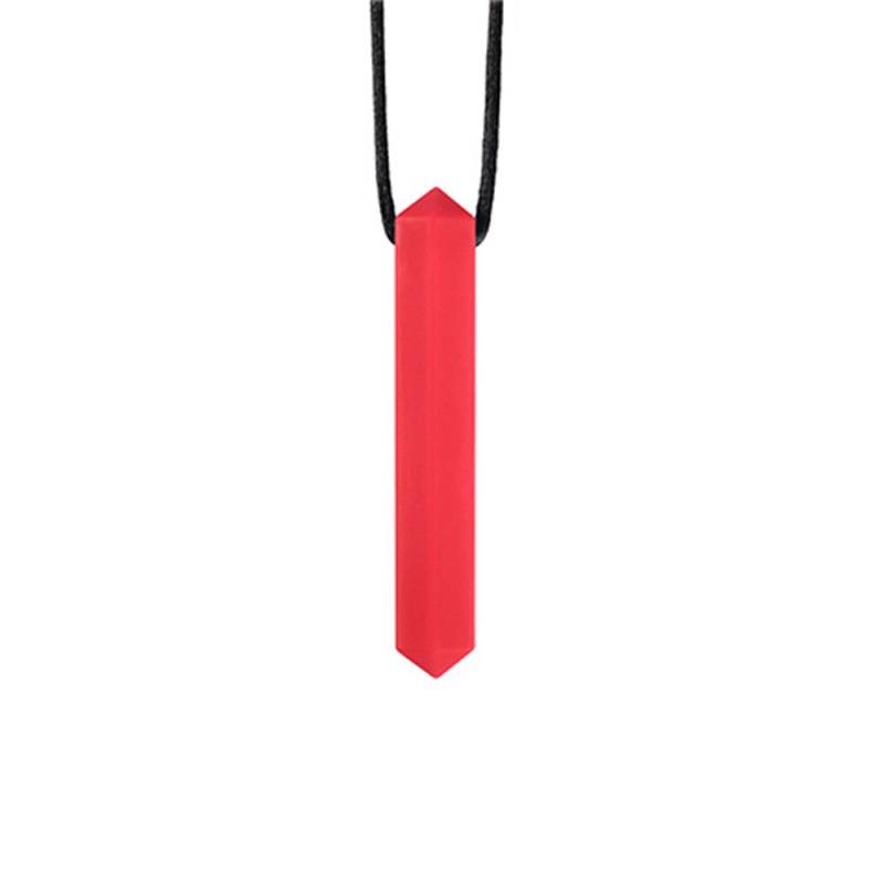 Kinder Zahnen Anti Autismus ADHS Beißen Sensorischen Kauen Beißring Halskette Zahnen Spielzeug Chewy Halskette style2 red von Joom DACH