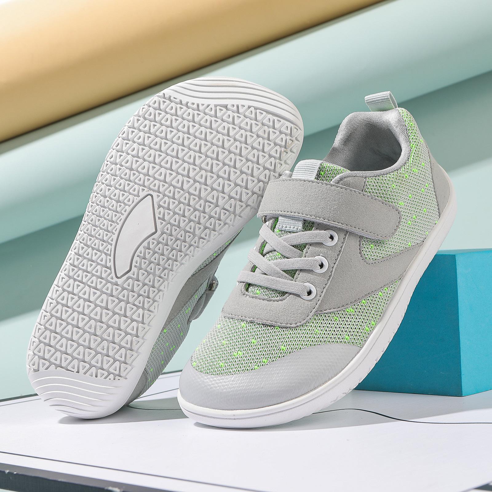 Kinder breite Barfußschuhe Jungen Mädchen Turnschuhe natürlich Spreizschuhe Kleinkind kleine große Kinder 28 grau von Joom DACH