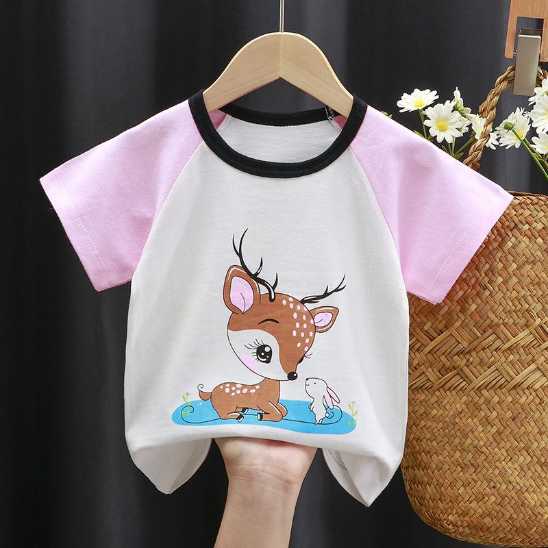 Kinder kurzarm T-shirt Mädchen Sommer Kleidung Baby Baby Sommer kinder Kleidung 100cm von Joom DACH