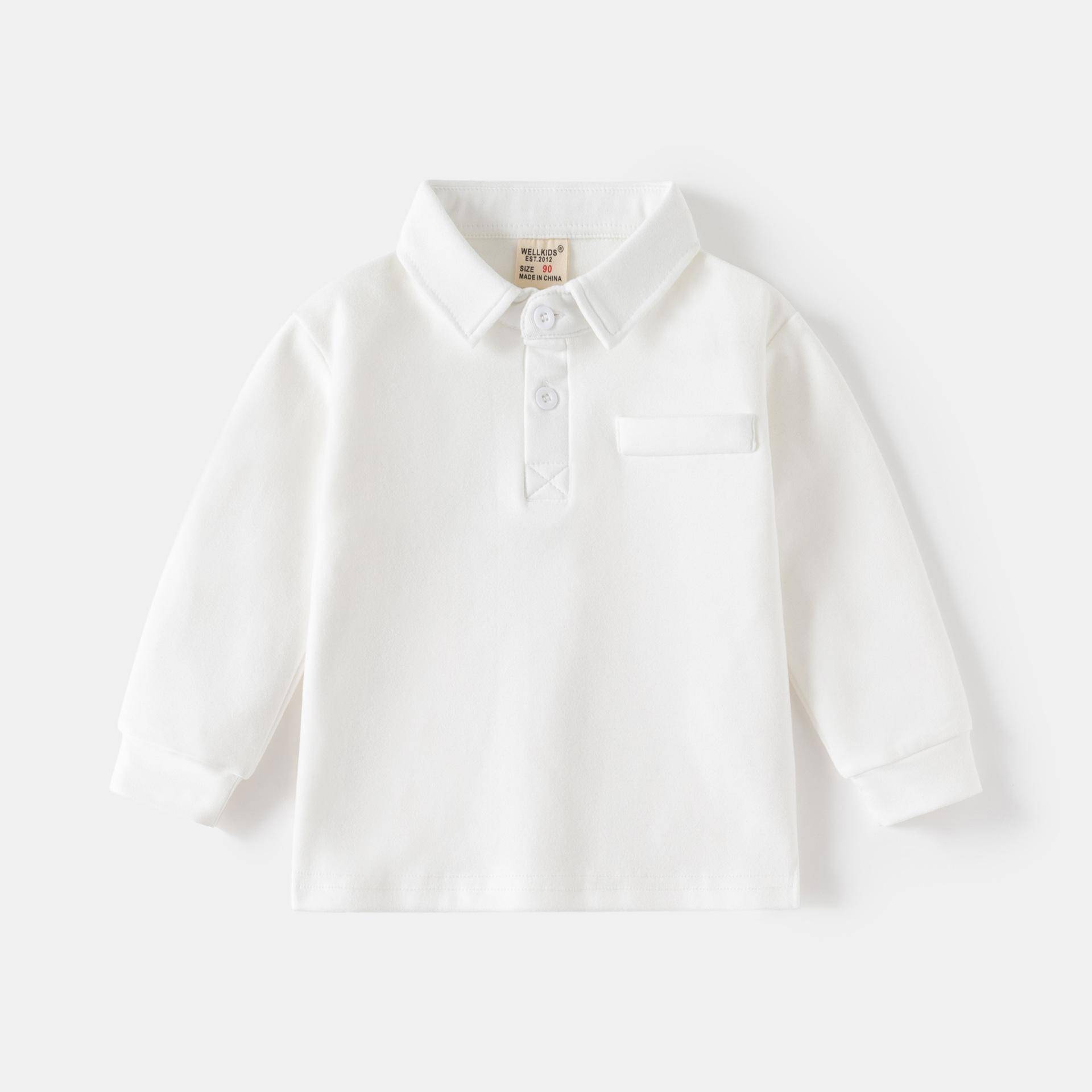 Kinder neue jungen revers verdickt lange-ärmeln T-shirt baby herbst top kinder kleidung 130cm von Joom DACH