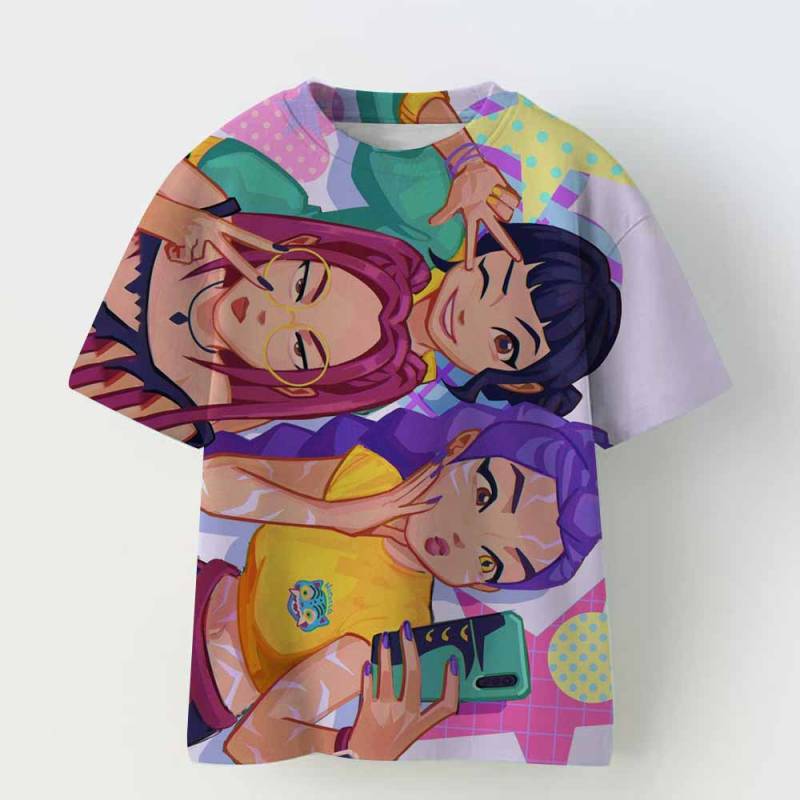 Kinderbekleidung KPop Dämonenjäger Fans Geschenke Kinderkleidung Mode Lässige Oberteile 2025 Heißer Film Weiches Baby Mädchen T-Shirt 100 von Joom DACH