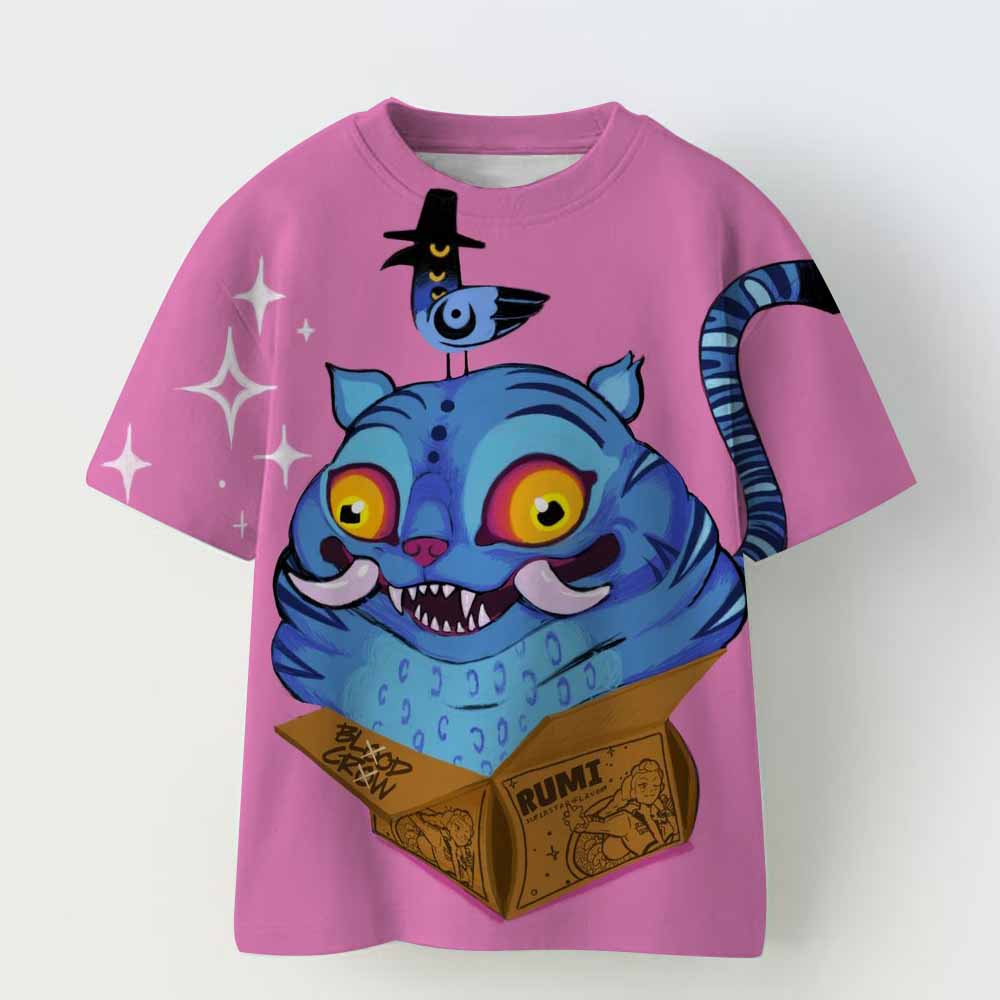 Kinderbekleidung KPop Dämonenjäger Fans Geschenke Kinderkleidung Mode Lässige Oberteile 2025 Heißer Film Weiches Baby Mädchen T-Shirt 140 von Joom DACH