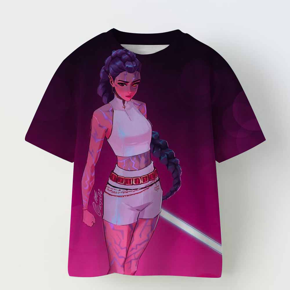 Kinderbekleidung KPop Dämonenjäger Fans Geschenke Kinderkleidung Mode Lässige Oberteile 2025 Heißer Film Weiches Baby Mädchen T-Shirt 150 von Joom DACH