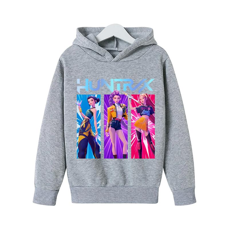 Kinderbekleidung KPop Devil Hunter Modisch Niedlich Sweatshirt Mädchen Neuer Film Sportlicher Hoodie K-Pop Devil Hunter Lässiges Oberteil 130cm grau von Joom DACH