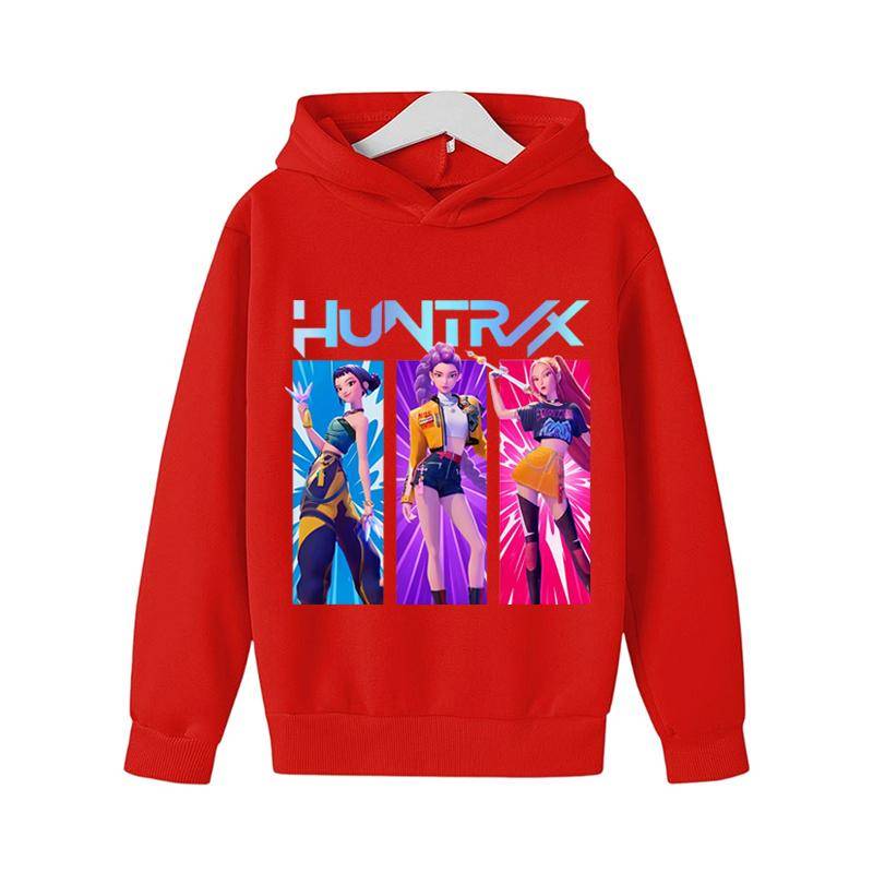 Kinderbekleidung KPop Devil Hunter Modisch Niedlich Sweatshirt Mädchen Neuer Film Sportlicher Hoodie K-Pop Devil Hunter Lässiges Oberteil 140cm rot von Joom DACH