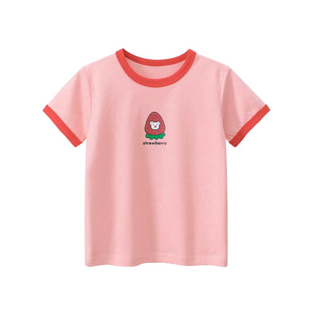 Kinderbekleidung Sommer Neu Koreanischer Stil Kinder Kurzarm T-Shirt Baby Mädchen Kleidung 140cm von Joom DACH
