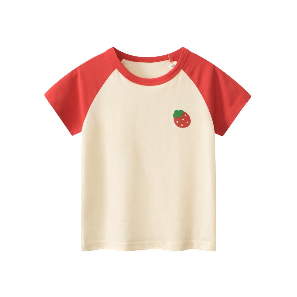 Kinderbekleidung im koreanischen Stil Sommer Neue Kinder Kurzarm T-Shirts Mädchen Unterhemden Babykleidung 140cm von Joom DACH