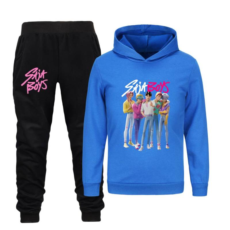 Kinderbekleidungssets Kpop Hexenjagdgruppe Saja Jungen Kinder Kapuzenpullover 140 blau von Joom DACH