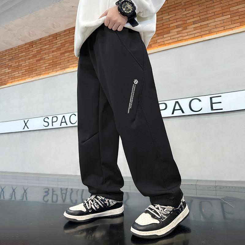 Kinderhosen Jungenhosen neu mittelgroße Kinder Jungen wasserdichte Raschelhosen Modetrend gerade Hosen 160 [Recommended 145-155 height within 40 kg] von Joom DACH