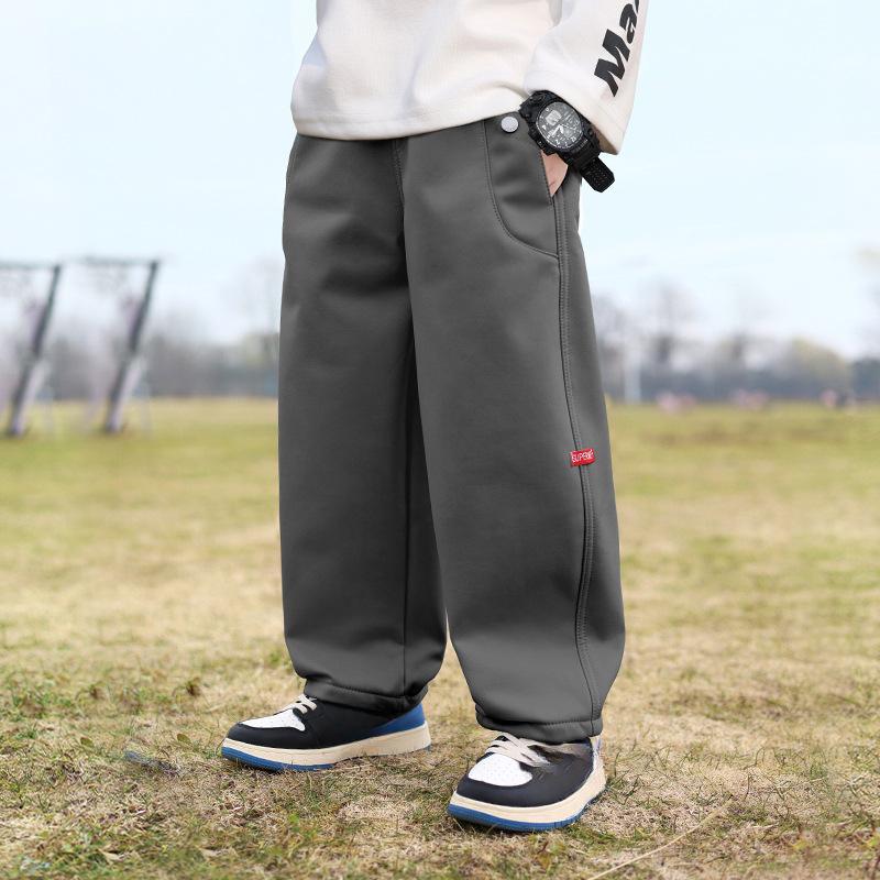 Kinderhosen Mode Jungen Frühling und Herbst neue wasserdichte Rushing-Hosen mittlere und große Kinder Sporthosen 130 [Recommended 115-15 height within 25 kg] von Joom DACH