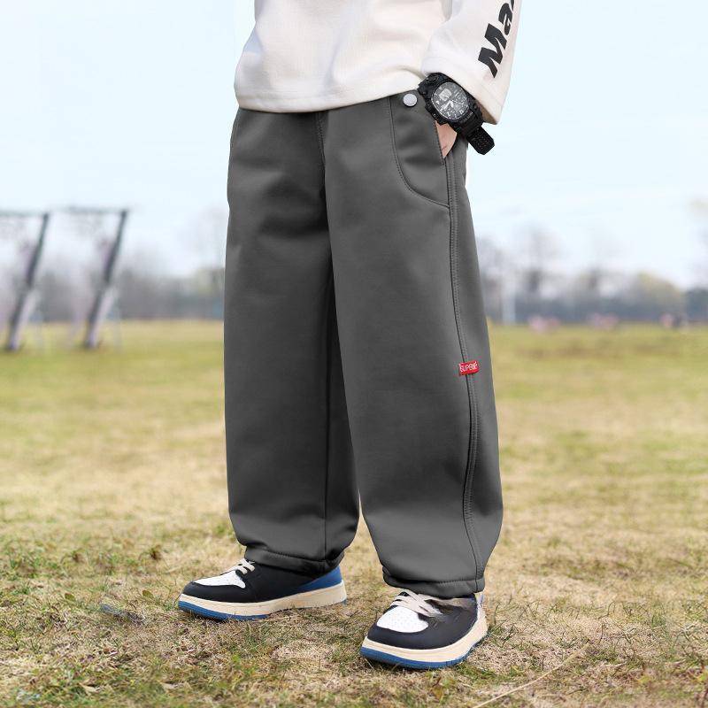 Kinderhosen Mode Jungen Frühling und Herbst neue wasserdichte Rushing-Hosen mittlere und große Kinder Sporthosen 130 [Recommended 115-15 height within 25 kg] von Joom DACH