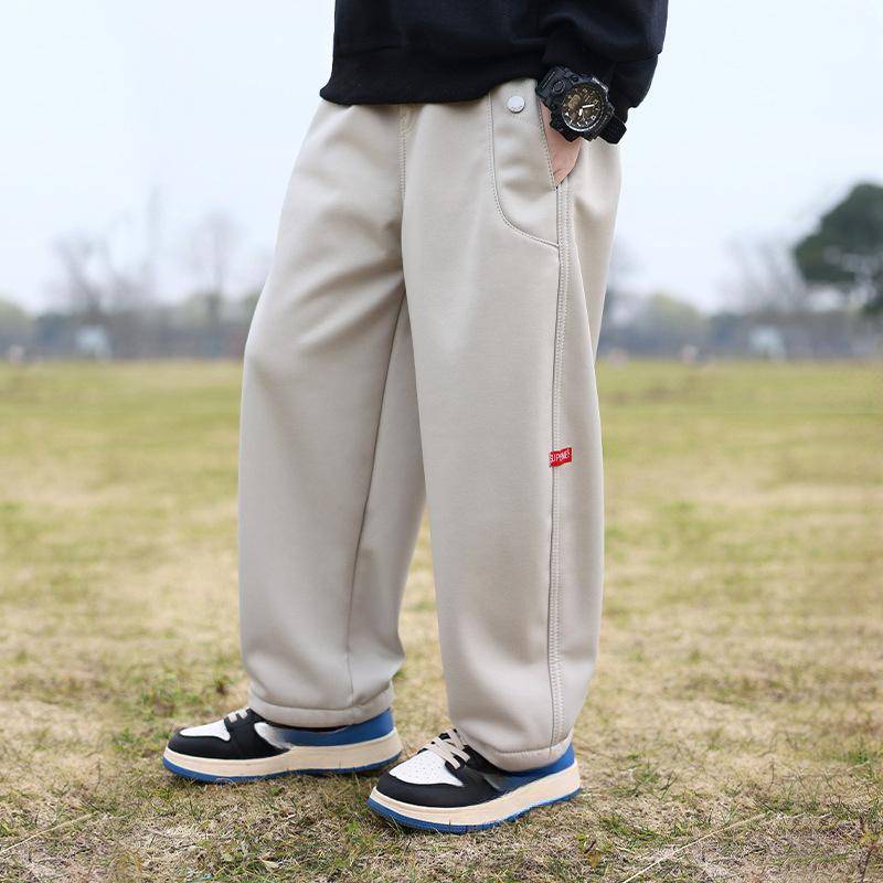 Kinderhosen Mode Jungen Frühling und Herbst neue wasserdichte Rushing-Hosen mittlere und große Kinder Sporthosen 160 [Recommended 145-155 height within 40 kg] von Joom DACH