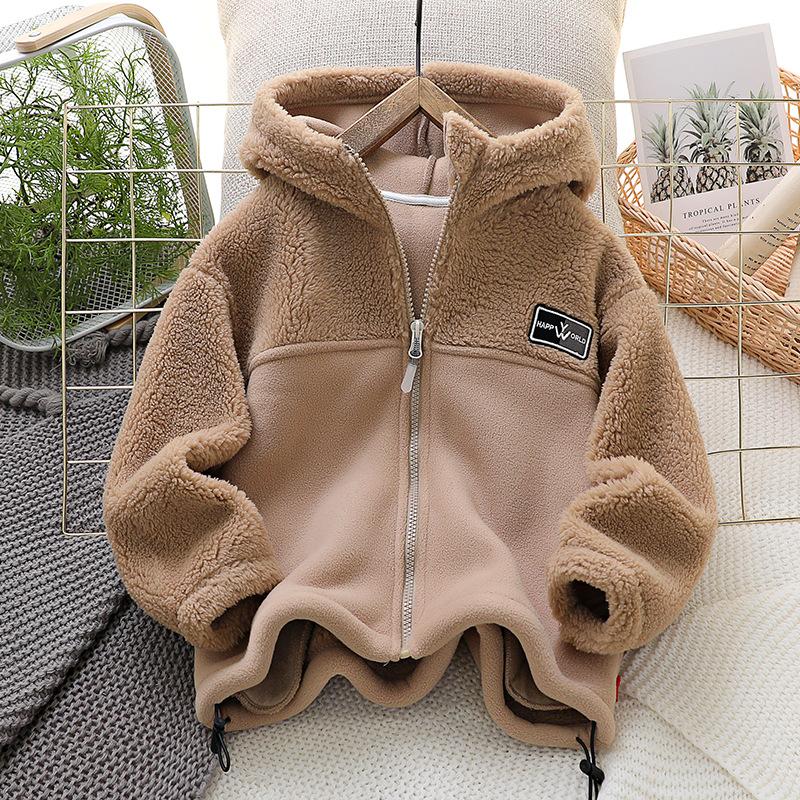Kinderjacke Mantel Herbst Winter Warme Fleece-Oberbekleidung Jungen Kleidung Fleece Verdickte Jungenkleidung 4 8 Bis 10 Jahre 170 von Joom DACH