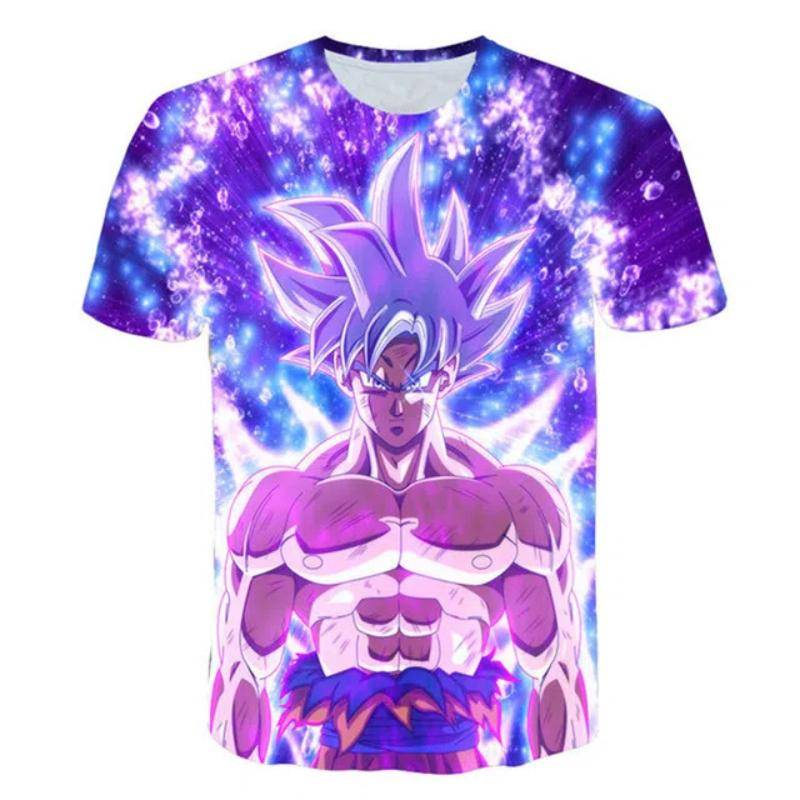 Kinderkleidung Anime Dragon Ball Junge Mädchen T-Shirt T-Shirt Goku 3D-Druck Kurzarm Harajuku Männer Tops Tees Jungen Mädchen Kleidung 130 von Joom DACH