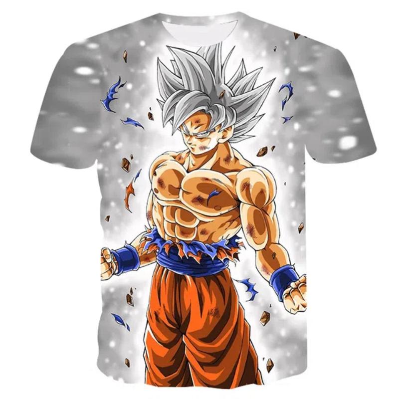 Kinderkleidung Anime Dragon Ball Junge Mädchen T-Shirt T-Shirt Goku 3D-Druck Kurzarm Harajuku Männer Tops Tees Jungen Mädchen Kleidung 150 von Joom DACH