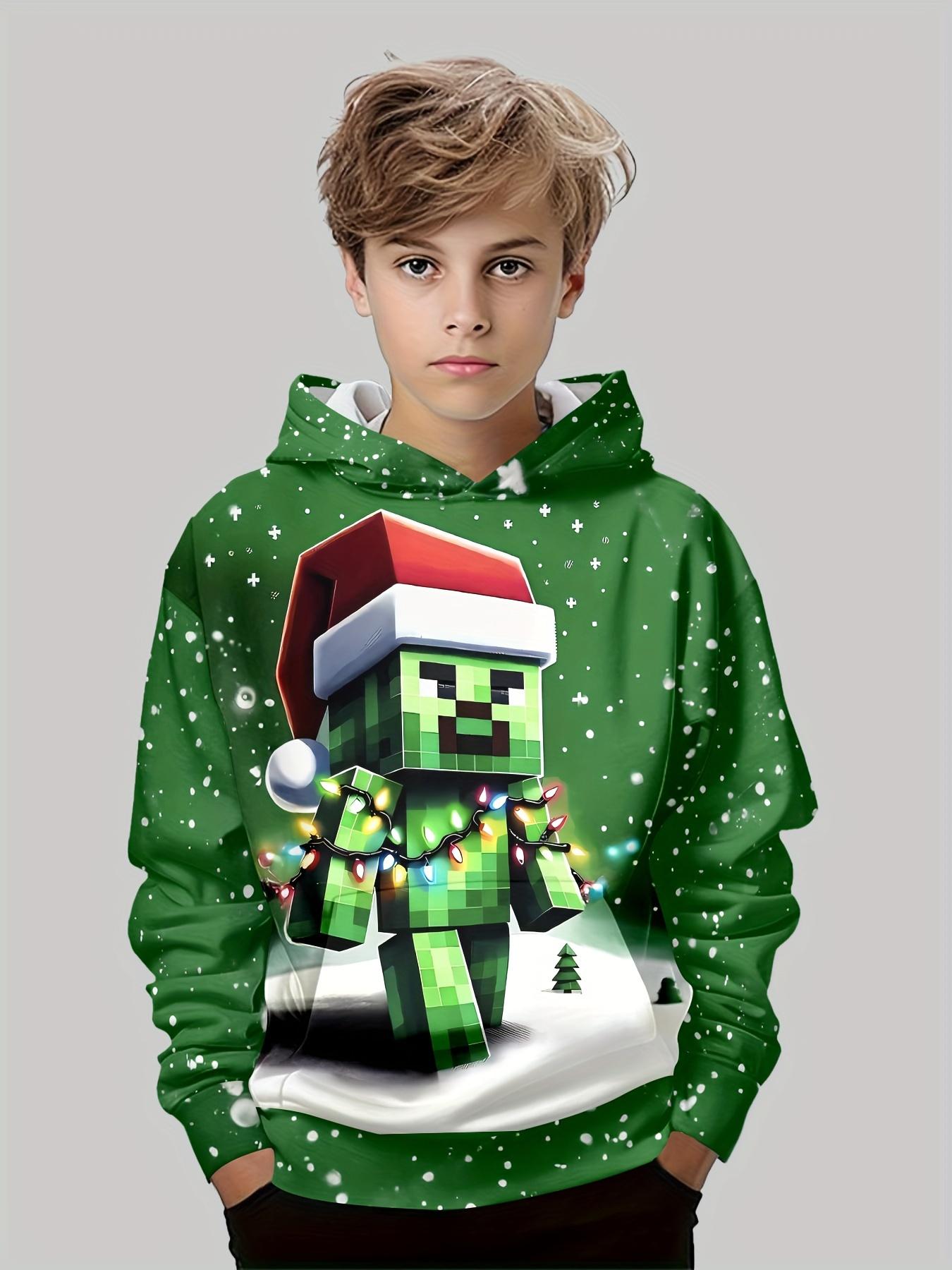 Kinderkleidung Jungen Hoodies Langarm 3D Weihnachtsprint Festliche Atmosphäre Mädchenkleidung Kinder Frühlings-Herbstkleidung Jungenkleidung 130 von Joom DACH
