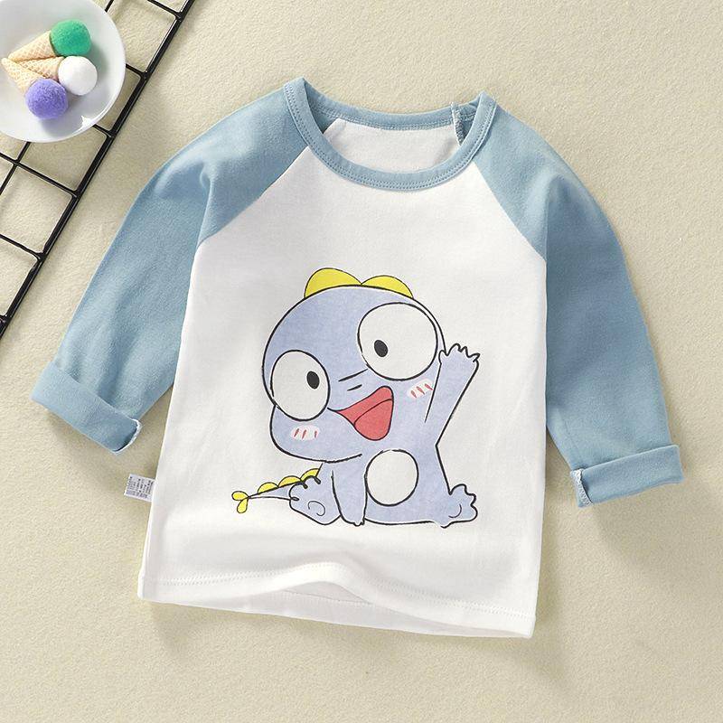Kinderkleidung Jungen Mädchen T-Shirt Kinderkleidung Cartoon Tops Langarm Babykleidung Herbst Winter Baumwolldruck Sweatshirt 130cm von Joom DACH
