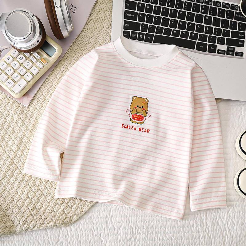 Kinderkleidung Jungen Mädchen T-Shirt Kinderkleidung Cartoon Tops Langarm Babykleidung Herbst Winter Baumwolldruck Sweatshirt 90cm von Joom DACH