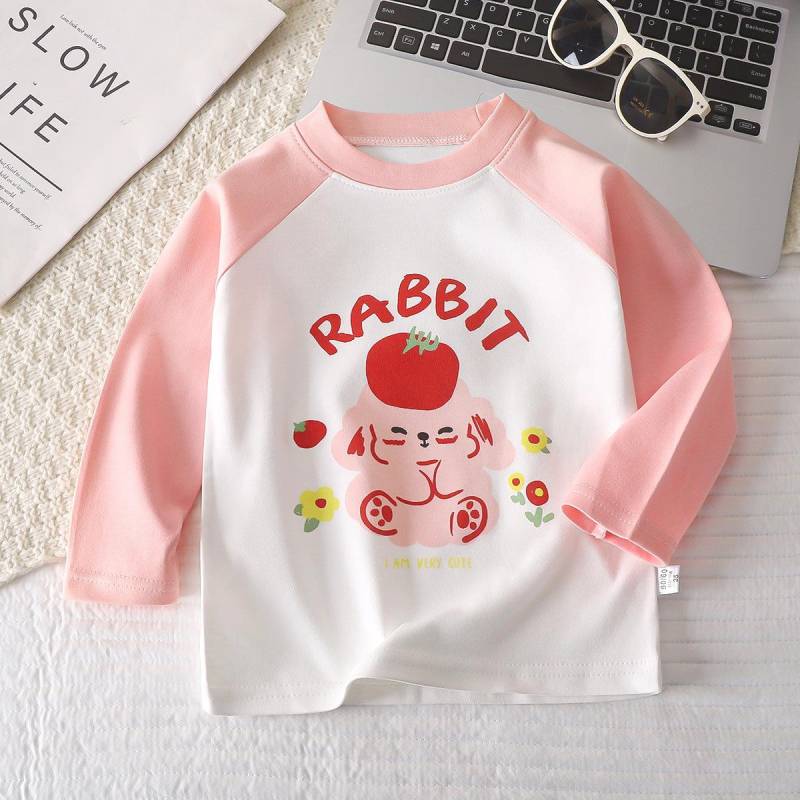 Kinderkleidung Jungen Mädchen T-Shirt Kinderkleidung Cartoon Tops Langarm Babykleidung Herbst Winter Baumwolldruck Sweatshirt 90cm von Joom DACH
