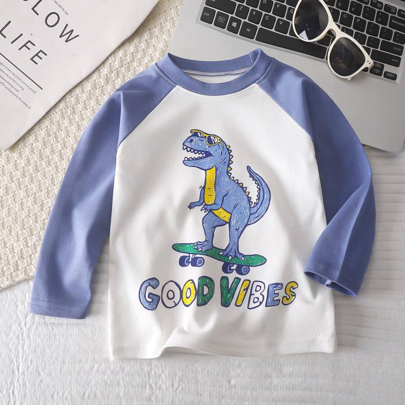 Kinderkleidung Jungen Mädchen T-Shirt Kinderkleidung Cartoon Tops Langarm Babykleidung Herbst Winter Baumwolldruck Sweatshirt 90cm von Joom DACH