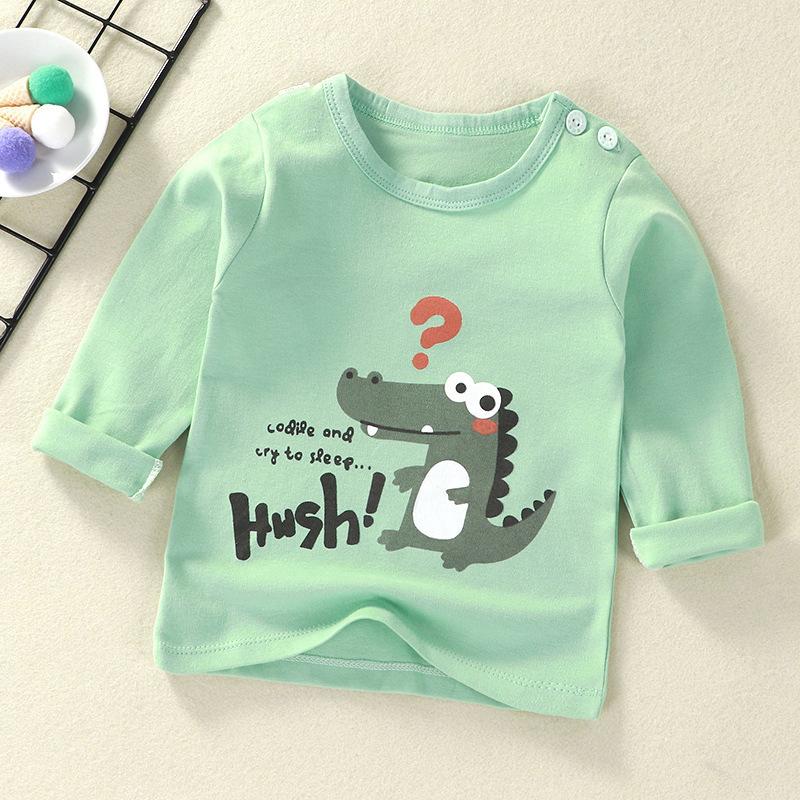 Kinderkleidung Jungen Mädchen T-Shirt Kinderkleidung Cartoon Tops Langarm Babykleidung Herbst Winter Baumwolldruck Sweatshirt 90cm von Joom DACH
