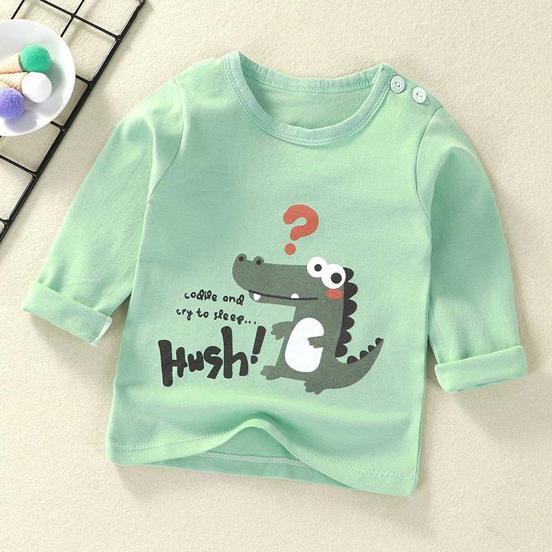 Kinderkleidung Jungen Mädchen T-Shirt Kinderkleidung Cartoon Tops Langarm Babykleidung Herbst Winter Baumwolldruck Sweatshirt 90cm von Joom DACH