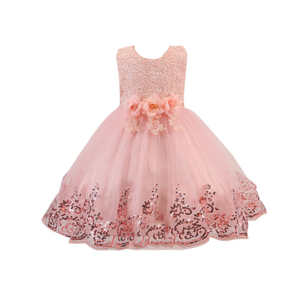 Kinderkleidung Kleidung Mädchen Kleider Schleife Hochzeitskleid Prinzessin Kleid... 100 von Joom DACH