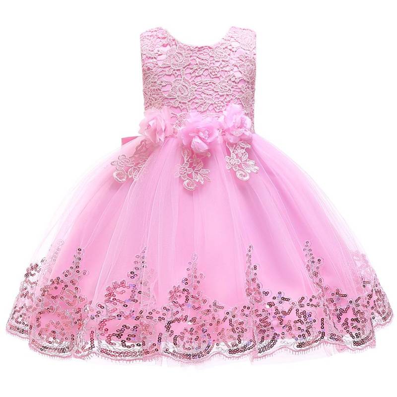 Kinderkleidung Kleidung Mädchen Kleider Schleife Hochzeitskleid Prinzessin Kleid... 110 von Joom DACH
