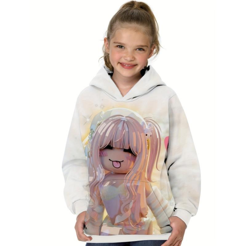Kinderkleidung Mädchen Hoodies Langarm Mädchen Kleidung Pixel Spielmuster Druck Herbst Winter Mode Partykleidung Kinderkleidung 140 von Joom DACH