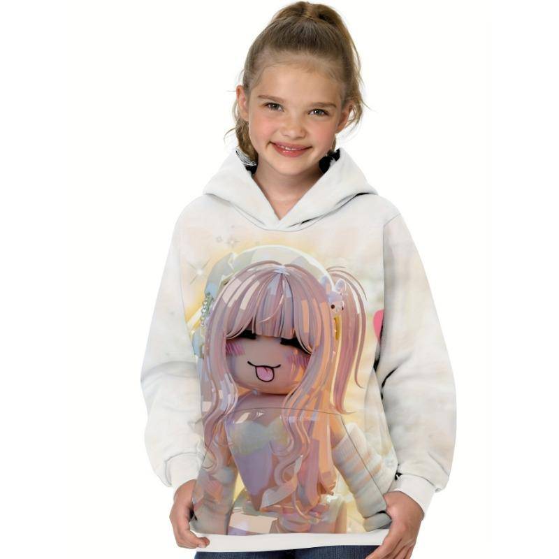 Kinderkleidung Mädchen Hoodies Langarm Mädchen Kleidung Pixel Spielmuster Druck Herbst Winter Mode Partykleidung Kinderkleidung 140 von Joom DACH