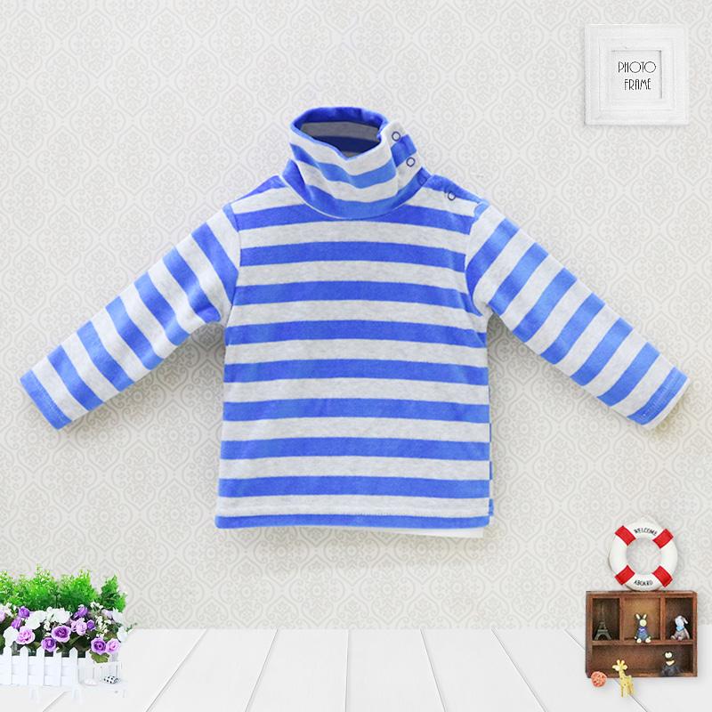Kinderkleidung für Jungen und Mädchen, Rollkragen, Samt, Winter, Frühling, Streifen, Bluse, Knöpfe, Kinderkleidung, Aapparel Baby 18M 12/18 von Joom DACH