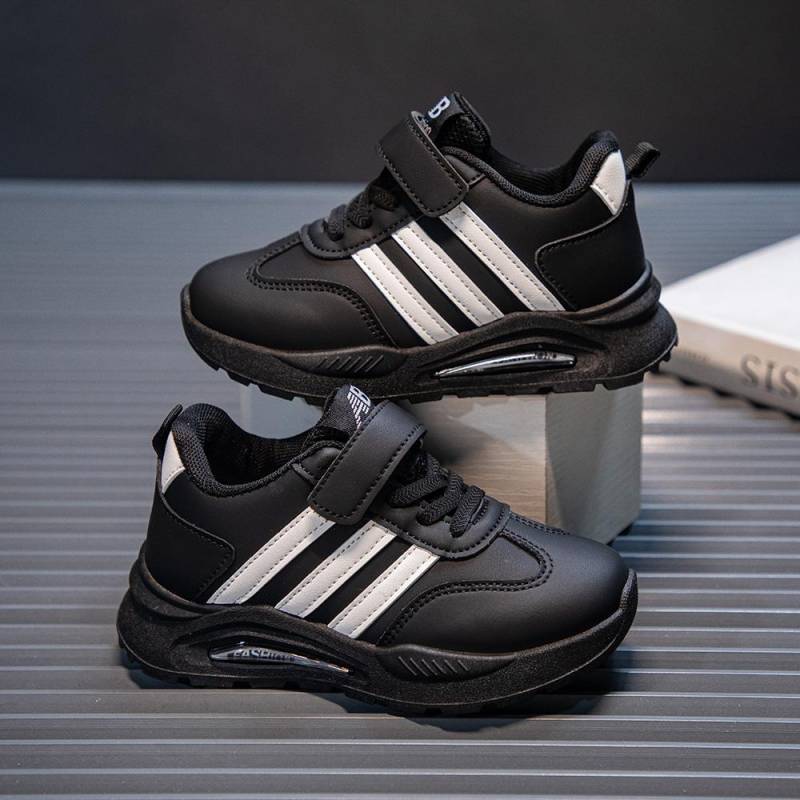 Kindermode Low Top Atmungsaktive Laufsportschuhe Jungen und Mädchen Bequeme Sneakers 27 schwarz von Joom DACH