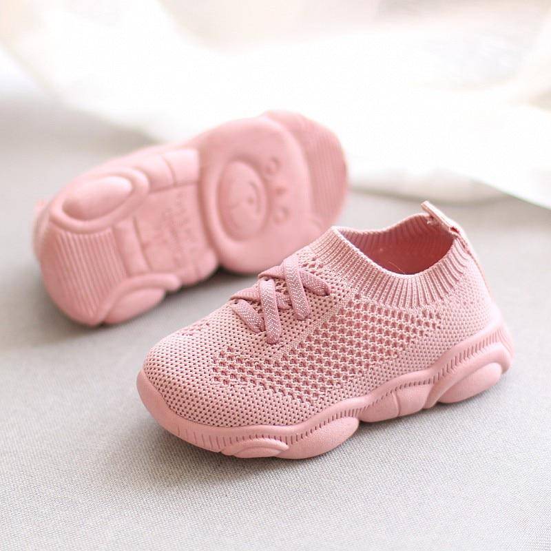 Kinderschuhe, rutschfest, weicher Boden, Baby-Sneaker, lässig, flache Turnschuhe, Schuhe für Kinder, Größe Mädchen und Jungen, Sportschuhe 21 rosa von Joom DACH