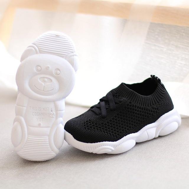 Kinderschuhe, rutschfest, weicher Boden, Baby-Sneaker, lässig, flache Turnschuhe, Schuhe für Kinder, Größe Mädchen und Jungen, Sportschuhe 23 schwarz von Joom DACH