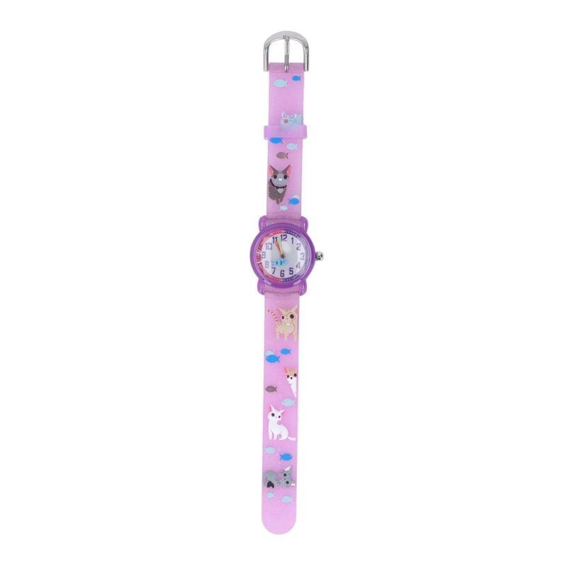Kinderuhr 3D Niedliches Cartoon-Kätzchen Armband Wasserdicht Kleinkind Mädchen Junge Uhr Geburtstagsgeschenk Für Über 3 violett von Joom DACH