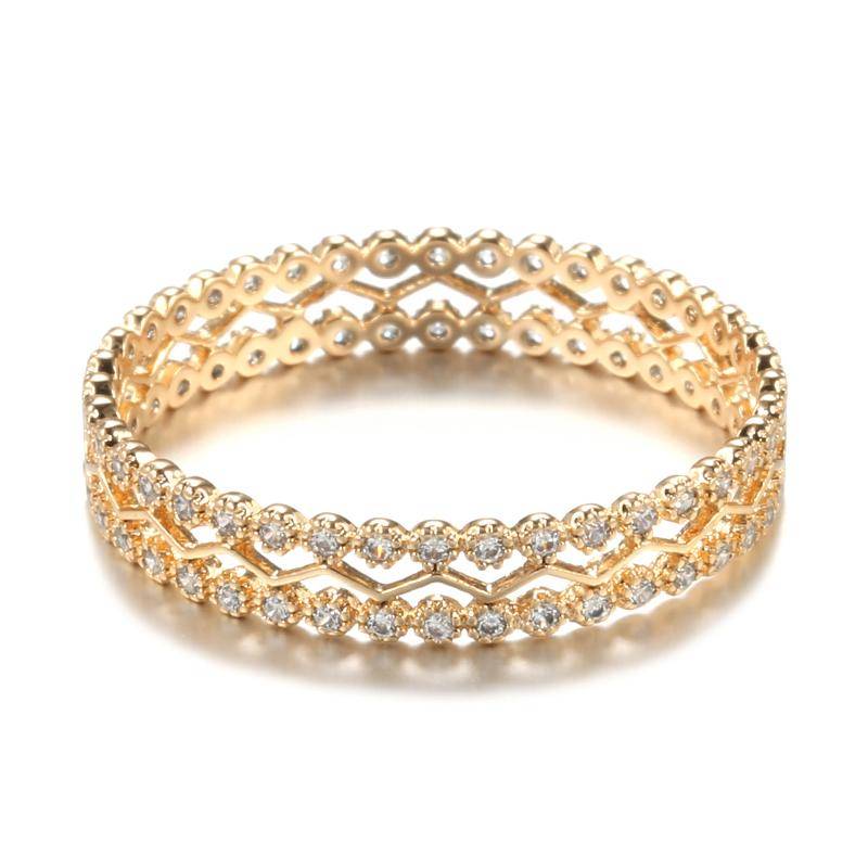 Kinel Hohl Rose Gold Farbe Vintage Ring Für Frauen Zirkon Ehering Edlen Schmuck 8 von Joom DACH