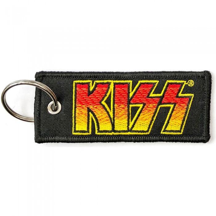 Kiss-Schlüsselanhänger mit doppelseitigem Patch-Logo One Size schwarz/rot von Joom DACH