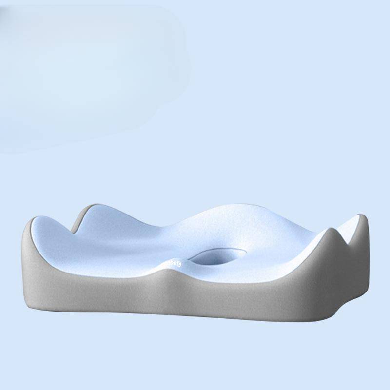 Kissen Büro Sitzende Atmungsaktive Auto Kissen Schwanz Wirbel Dekompression Hüfte Memory Foam Kissen 40*34*8cm blau von Joom DACH