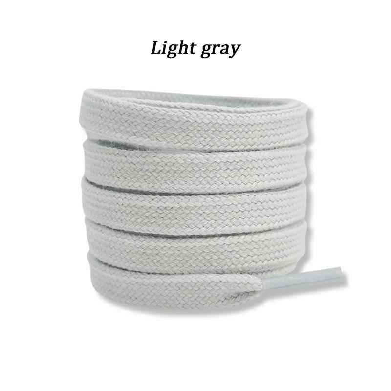 Klassische, flache Schnürsenkel aus Baumwolle für Turnschuhe, Schnürsenkel, hohe Schnürsenkel aus Canvas, lässige Schnürsenkel ohne Elastizität für AF1-Damen 140cm hellgrau von Joom DACH