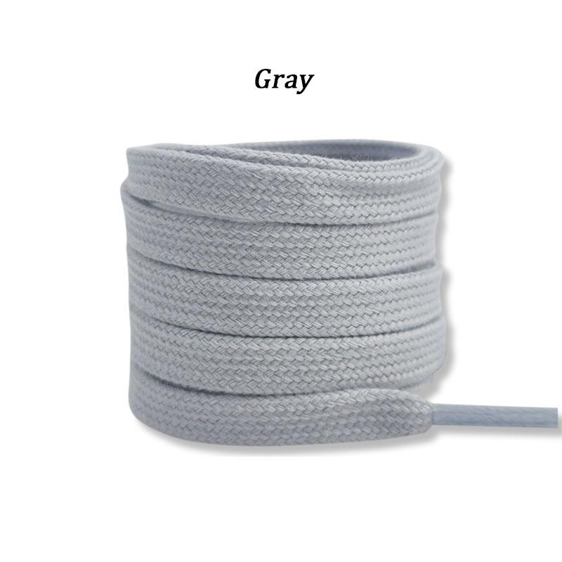 Klassische, flache Schnürsenkel aus Baumwolle für Turnschuhe, Schnürsenkel, hohe Schnürsenkel aus Canvas, lässige Schnürsenkel ohne Elastizität für AF1-Damen 140cm graue von Joom DACH