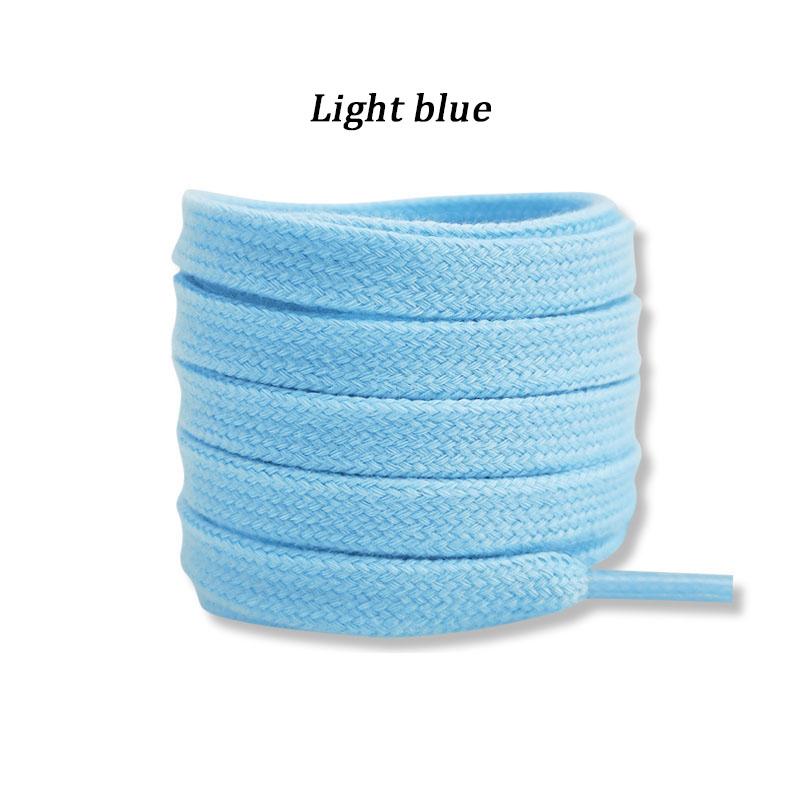 Klassische, flache Schnürsenkel aus Baumwolle für Turnschuhe, Schnürsenkel, hohe Schnürsenkel aus Canvas, lässige Schnürsenkel ohne Elastizität für AF1-Damen 160cm hellblaue von Joom DACH
