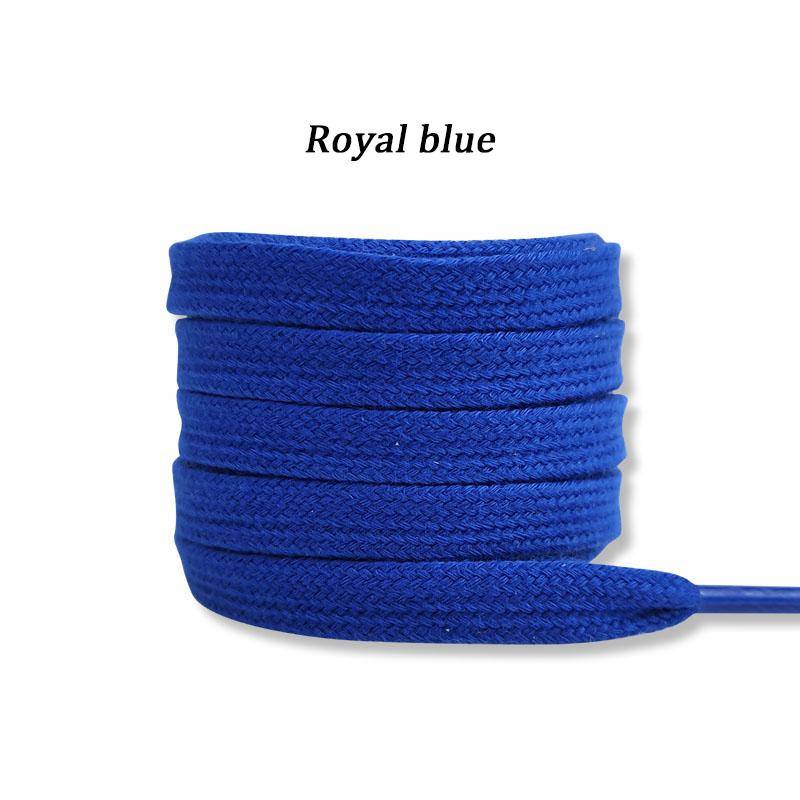 Klassische, flache Schnürsenkel aus Baumwolle für Turnschuhe, Schnürsenkel, hohe Schnürsenkel aus Canvas, lässige Schnürsenkel ohne Elastizität für AF1-Damen 160cm königsblau von Joom DACH