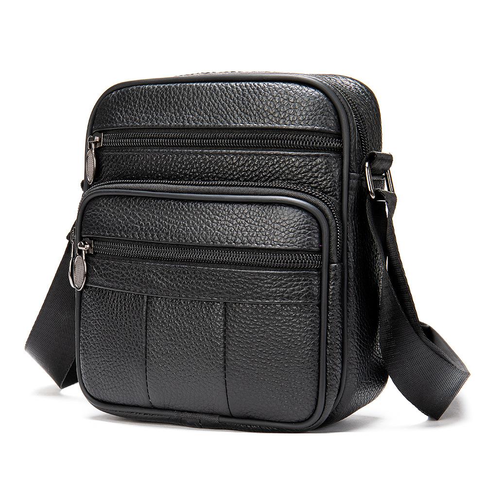 Klassische Designer-Herren-Umhängetasche aus echtem Leder, Business-Tasche für Herren, Sommer-Umhängetasche, hochwertige Umhängetasche, Herren-Reisetasche schwarz von Joom DACH
