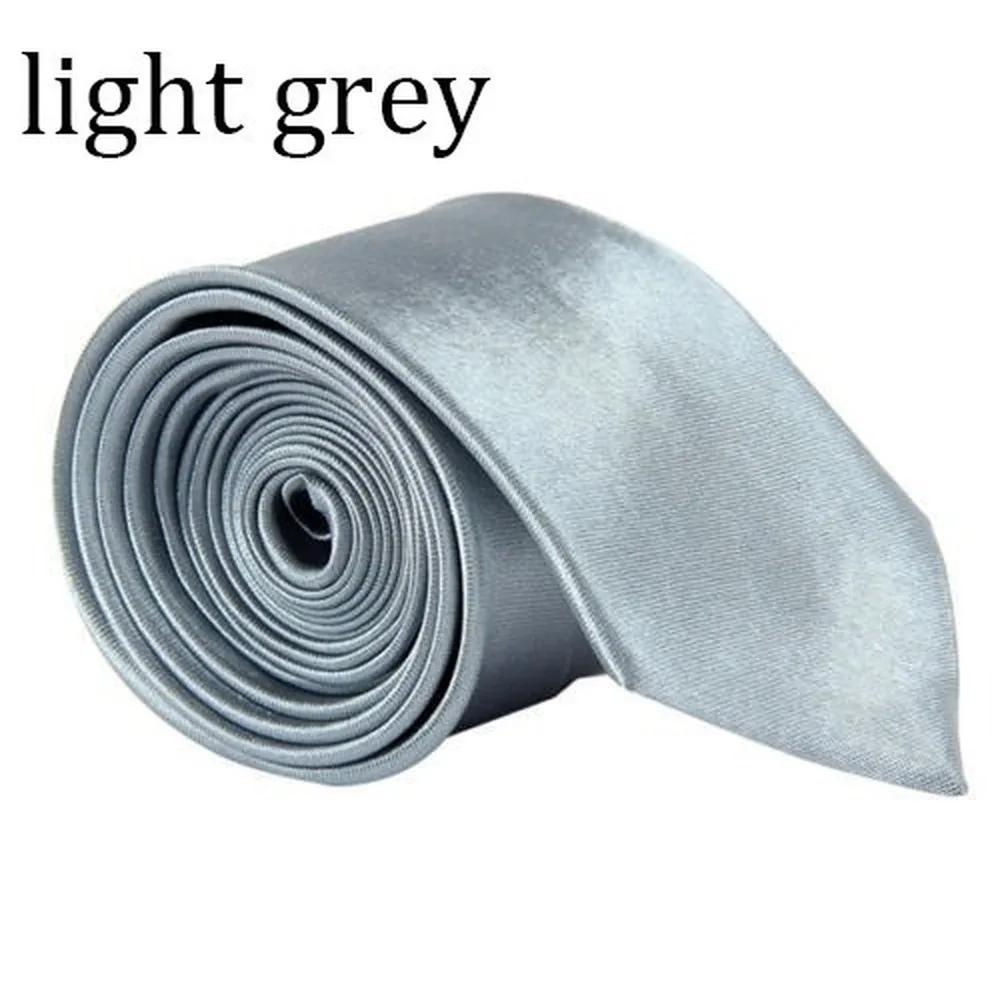 Klassische Herren Hochzeit Einfarbige Skinny Krawatten Mode Einfache Schmale Krawatten Jacquard Gewebte Seidenkrawatten für Herren Hochzeitsanzüge Cravate lightgrey von Joom DACH